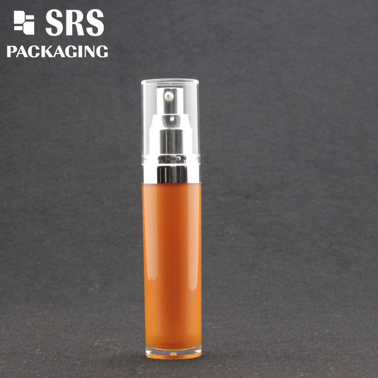 L023 SRS Cosmetic High Quality Orange Color 50ml Acrylic Skin Care Bottle